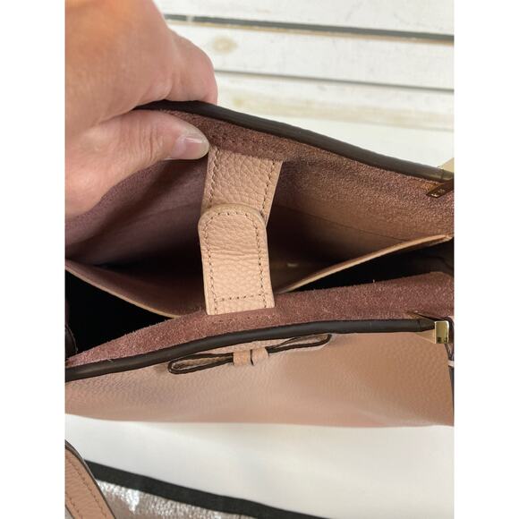 KATE SPADE LARGE DUSTY PINK PEBBLED LEATHER SHOULDER BAG - Picture 12 of 15